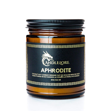 Medium Aphrodite scented candle on a white background